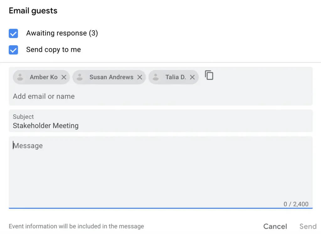 Google Calendar برای مدیران و کسب و کارها